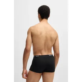 Hugo Trunk HUGO UNDERWEAR "TRUNK FIVE PACK", Herren, Gr. M (50), 5 Stk., schwarz (schwarz001), Jersey, Obermaterial: 95% Baumwolle, 5% Elasthan, körpernah, Unterhosen, mit HUGO Logoschriftzug am Bund