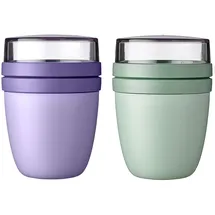 Mepal Lunchpot Ellipse Mixed Mini Vivid Lilac + Nordic Sage 300 ml + 120 ml