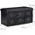 Relaxdays Truhenbank Schwarz 38 x 76 x 38 cm