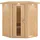 Karibu Nanja - 68 mm Systemsauna - 230 Volt Plug & Play - Ohne Ofen - Inkl. Dachkranz - Energiesparende Saunatür