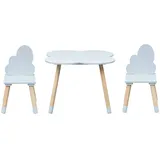 Rebecca Mobili Kindertisch Rebecca 44 x 60 x 60 cm Kiefer MDF hellblau braun