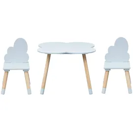 Rebecca Mobili Kindertisch Rebecca 44 x 60 x 60 cm Kiefer MDF hellblau braun