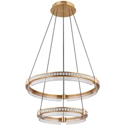 Pendellampe Hängeleuchte Esstischlampe dimmbar Fernbedienung gold Tageslicht LED