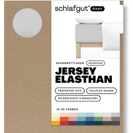 SCHLAFGUT Easy Jersey Elasthan Boxspring 90 x 200 - 100 x 220 cm gray light