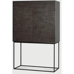 Ethnicraft Grooves Indoor Schrank Teakholz Off Black 102x45x162 cm - Off Black