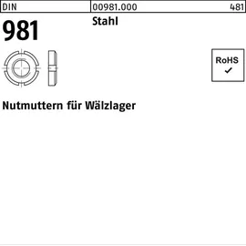 OEM Nutmutter DIN 981 KM10 M50x1,5 Stahl 1 Stück