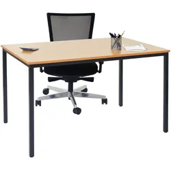 Mendler Schreibtisch Braila, Konferenztisch Bürotisch Seminartisch, 120x80cm MDF ~ Buche-Optik