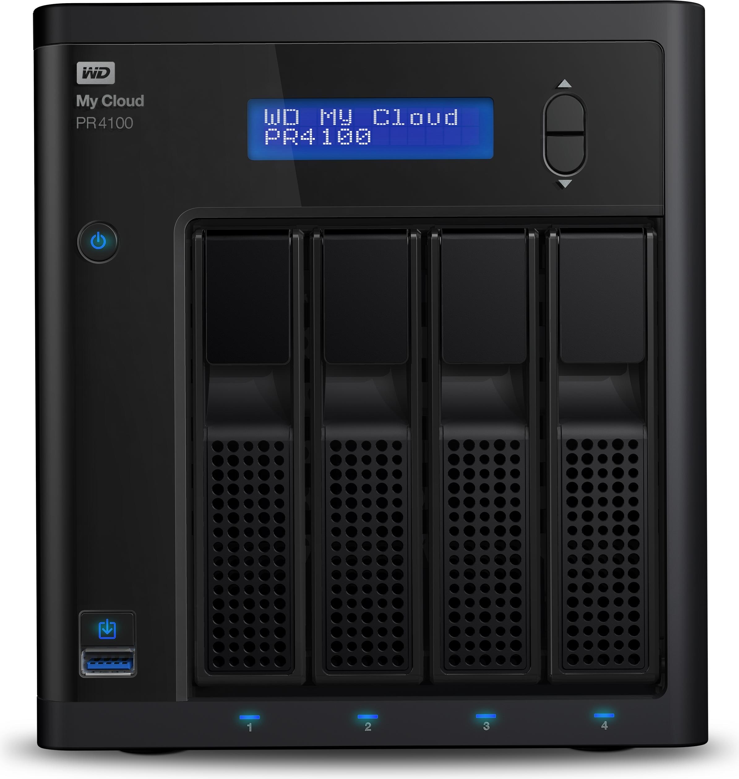 WD My Cloud Pro PR4100 (4 x 4 TB, WD Red), NAS, Schwarz
