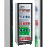 A&S polarny A&S Flaschenkühlschrank 360 L  620x635x1732 mm, weiß mit schwarzem Rahmen