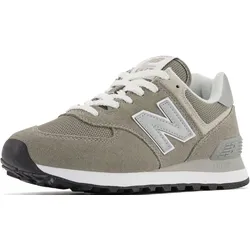 Sneaker NEW BALANCE "WL574 Core", Gr. 37,5, grau (dunkelgrau, grau, weiß), Leder, Textil, sportlich, Schuhe