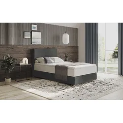 Boxbett MR. COUCH "Stratus 2", schwarz (velvet 96 anthrazit), B:127cm L:211cm, 100% Polyester, Komplettbetten, Boxspringbett, inkl. Bettkasten und Matratze