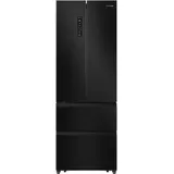 Hisense Freistehend French Door Kühlschrank, Schwarz, 485 l, Freistehend, French door, Schwarz, Berührung, LED, An Tür - Schwarz