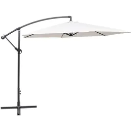 vidaXL Freiarm-Sonnenschirm Ø 300 cm sandweiß