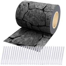 Plantiflex Sichtschutzfolie 35 m Stein-Anthrazit PVC