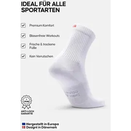 Danish Endurance Quarter Pro Sportsocken 5er Pack Schwarz 39-42