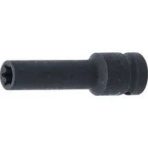BGS Kraft-Steckschlüssel-Einsatz E-Profil, tief 5204-12, Antrieb Innenvierkant 12,5 mm (1/2"), SW E12