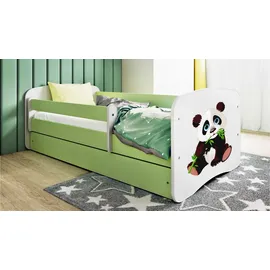 raumhirsch furniture Kinderbett Panda 80 x 180 cm Holzwerkstoff grün