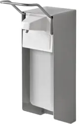 TEMDEX® Desinfektionsmittel- und Seifenspender, Edelstahl 118 829 , Mit kurzem Armhebel