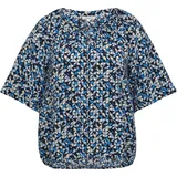 s.Oliver Strukturierte Bluse mit Halbarm im O-Shape Blau 38
