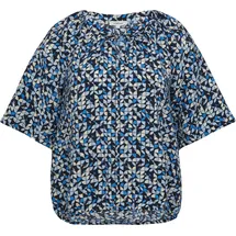 s.Oliver Strukturierte Bluse mit Halbarm im O-Shape Blau 38