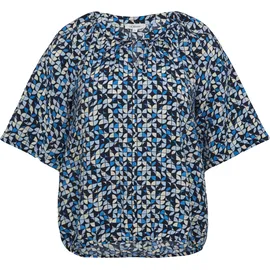 s.Oliver Strukturierte Bluse mit Halbarm im O-Shape Blau 38
