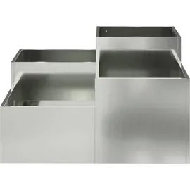 vidaXL Gartenblumentopf 80 x 80 x 48 cm Silber