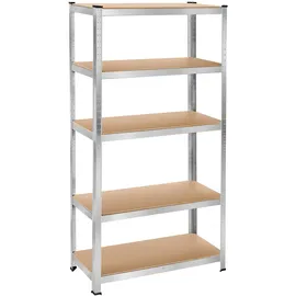 Tectake Schwerlastregal, in verschiedenen Ausführungen, belastbare, höhenverstellbare MDF-Böden, schnelle Montage