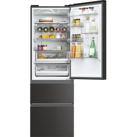 Haier HTW5618ENPT 3D 60 Serie 5 Kühl-Gefrierkombination (360 l, 1850 mm hoch, Schwarz)