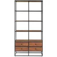 Tikamoon Bücherregal 175 x 40 x 200 cm Beige