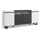 SKRAUT HOME Sideboard, Mehrfarbig, Holzwerkstoff, Rechteckig, 35x87x200 cm, Wohnzimmer, Kommoden - Sideboards, Sideboards