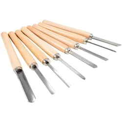 Scheppach Drechsel Werkzeug Set Holzkoffer 8-tlg. für Drechselmaschine Drehbank