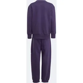 adidas Trainingsanzug ADIDAS SPORTSWEAR "LK BL FL JOG", Jungen, Gr. 128, aurora plum, powder plum, Obermaterial: 70% Baumwolle, 30% Polyester, Sportanzüge Trainingsanzug