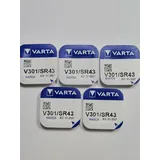 Varta Knopfzelle 301 1.55V 82 mAh Silberoxid SILVER Coin V301/SR43 NaBli 1