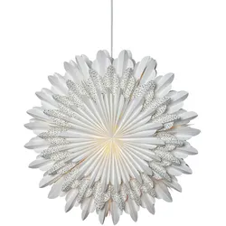 Papierstern Weihnachtsstern Faltstern D: 50cm Dekostern Fensterschmuck weiß gold