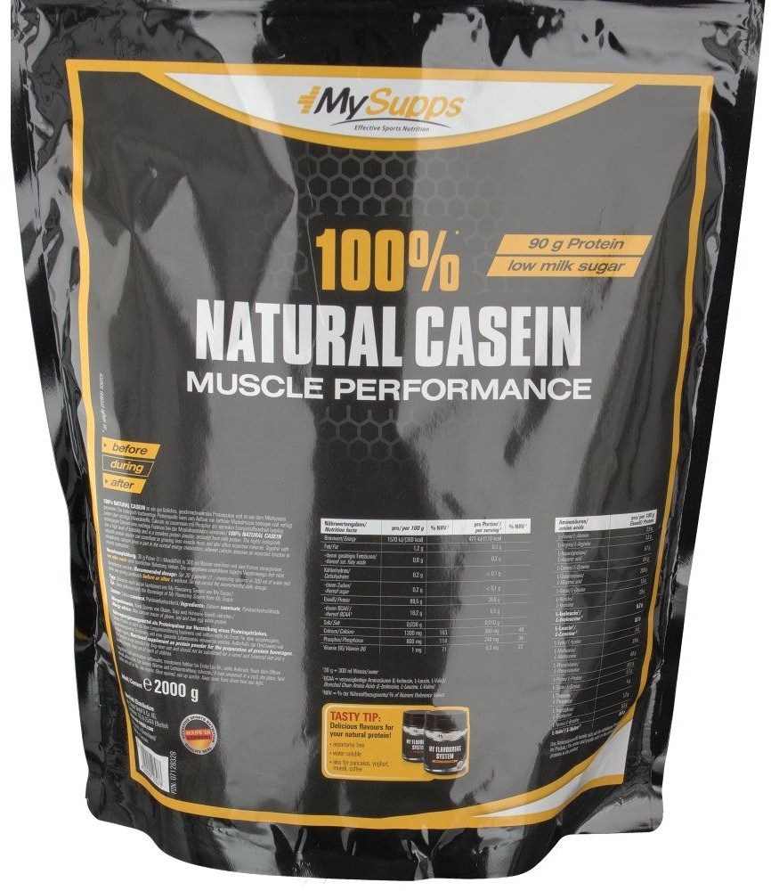 100% Natural Casein Pulver 2000 g