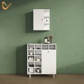 livinity® Badschrank 78,4 x 91,6 x 34 cm Weiß