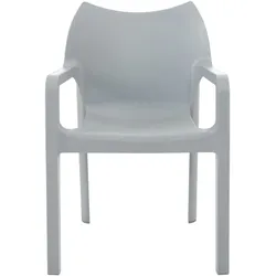 DELUKE® Stuhl REWIU - 84x57x53cm, hellgrau, Kunststoff Kunststoff Gestell Stühle Esszimmerstühle Stuhl Esszimmer Esstisch Stühle Küchenstuhl