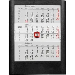 Tischkalender Einsteckkalender 2026/2027 schwarz