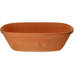 Mambocat Brotkasten Berti echtes Terrakotta Vorrats-Kasten mit Deckel 100 % natural Geschenk-Karton