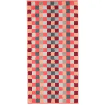 CAWÖ Unique Karo 942 Duschtuch 70 x 140 cm koralle