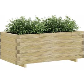 furnicato Hochbeet 100 x 50 x 40 cm Beige/Grün