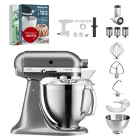 KitchenAid Artisan 5KSM185 Allrounderset Medaillon Silber