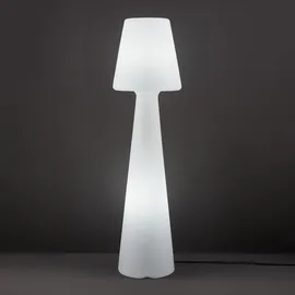NEW GARDEN Stehleuchte Kunststoff 165 cm 1x LED-Leuchtmittel Transparent/Weiß