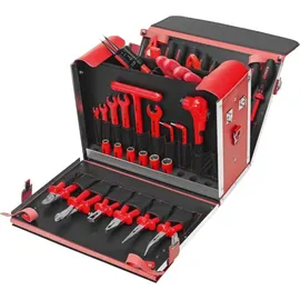 CIMCO Werkzeugkoffer Elektro-Sicherheit 54-teilig rot/schwarz
