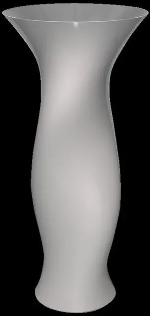 Glassdesign Dame Säulenwaschtisch VetroFreddo mit AntiScratch - weiß glänzend