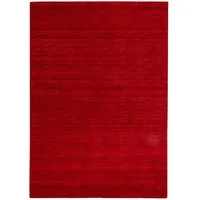 Steffensmeier Wollteppich, Rot, Naturmaterialien, Rechteckig, 80x150 cm für Fußbodenheizung