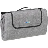 Picknickdecke Stranddecke Strandmatte Campingdecke faltbar grau Fleece Decke