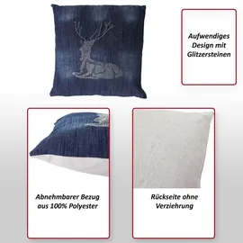 MCW Dekokissen 45 x 45 cm Blau
