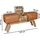 FineBuy Turnbock 120 x 29 x 53 cm braun / braun
