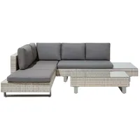 BELIANI Rattan Lounge-Set hellbraun